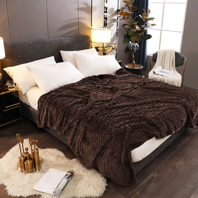 Coral Velvet Sofa Bed Blanket,Office Travel Nap Blanket