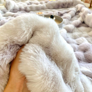 Ultra Soft Luxury Fluffy Faux Rabbit Fur Throw Blanket