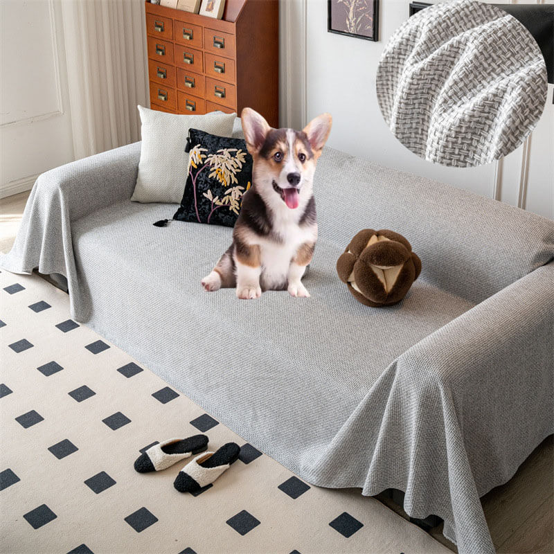﻿ ﻿ ﻿ Linen Couch Cover Sofa Covers Washable Reversible Couch Protector for Dogs Sofa Towel Sofa Slipcovers Sofa Covers  ﻿