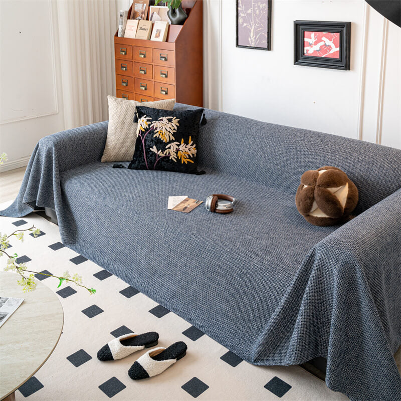 ﻿ ﻿ ﻿ Linen Couch Cover Sofa Covers Washable Reversible Couch Protector for Dogs Sofa Towel Sofa Slipcovers Sofa Covers  ﻿