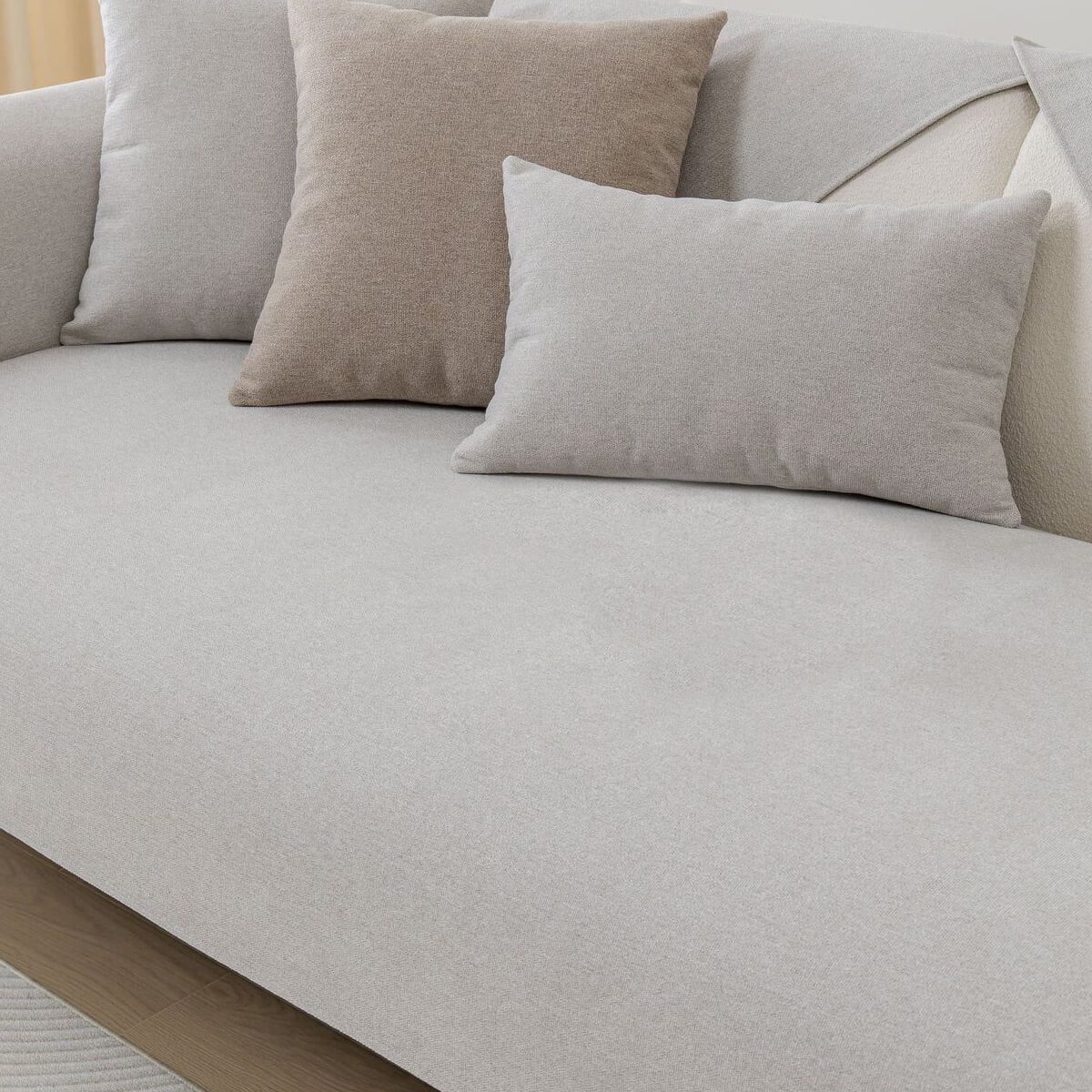 Thick Linen Anti-Slip Grip Sofa and Couch Protector, Sectional Sofa Cover, Sofa Arm Covers