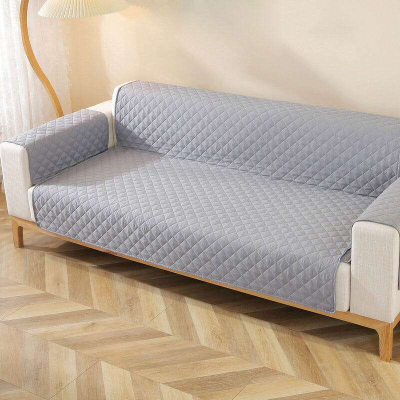 Thick Velvet Sofa Cover Soft Couch Cover for 3 Cushion Cover Washable Furniture Protector for Dogs Non-Slip Sofa Slipcover with Elastic Strap