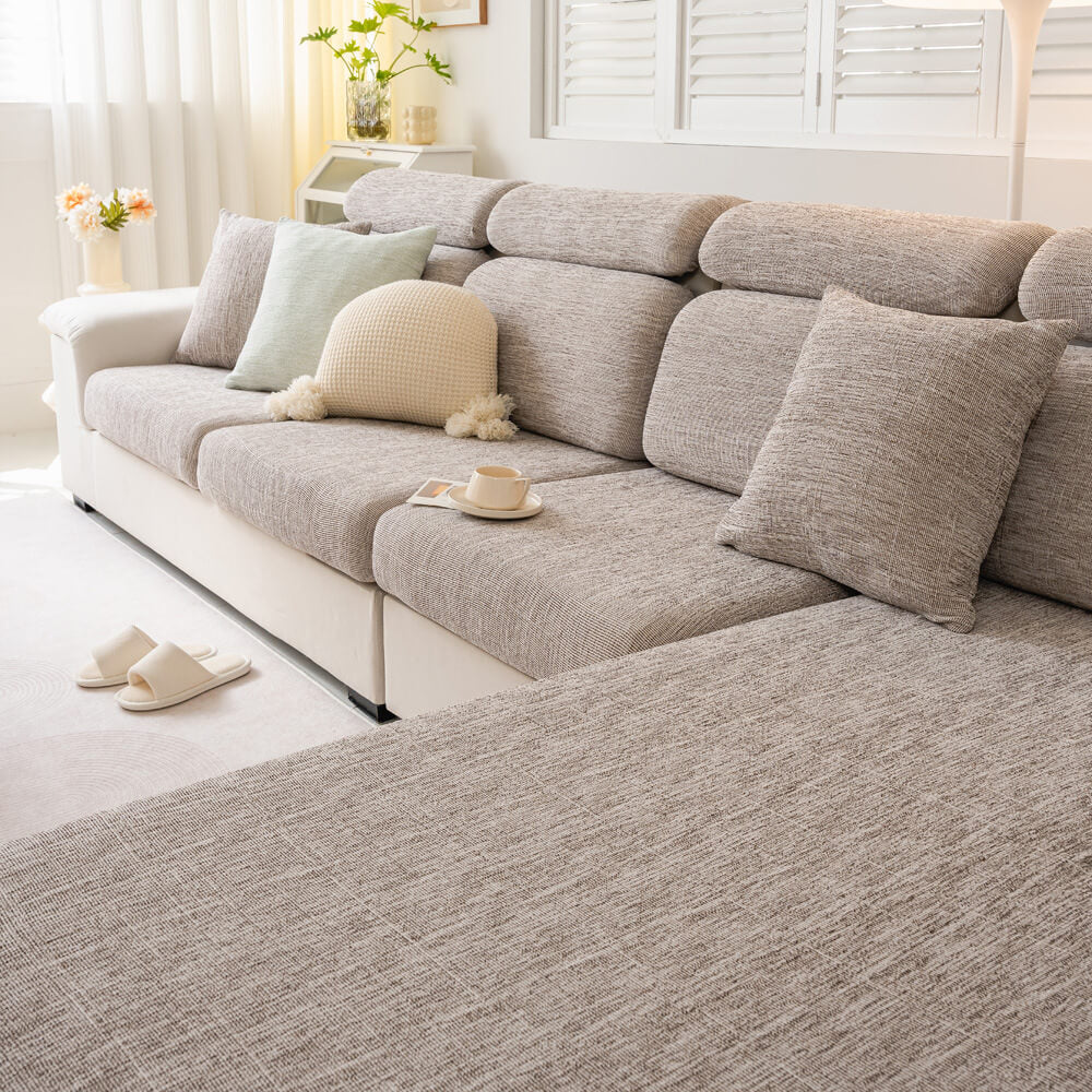 Thick Linen Magic Sofa Covers Anti-Slip Sofa Couch Covers Wear-Resistant Universal Sofa Cover Stretch for Sectional Slipcovers  ﻿