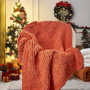 Chunky Knit Throw Chenille Bulky Blanket - KnitFirst