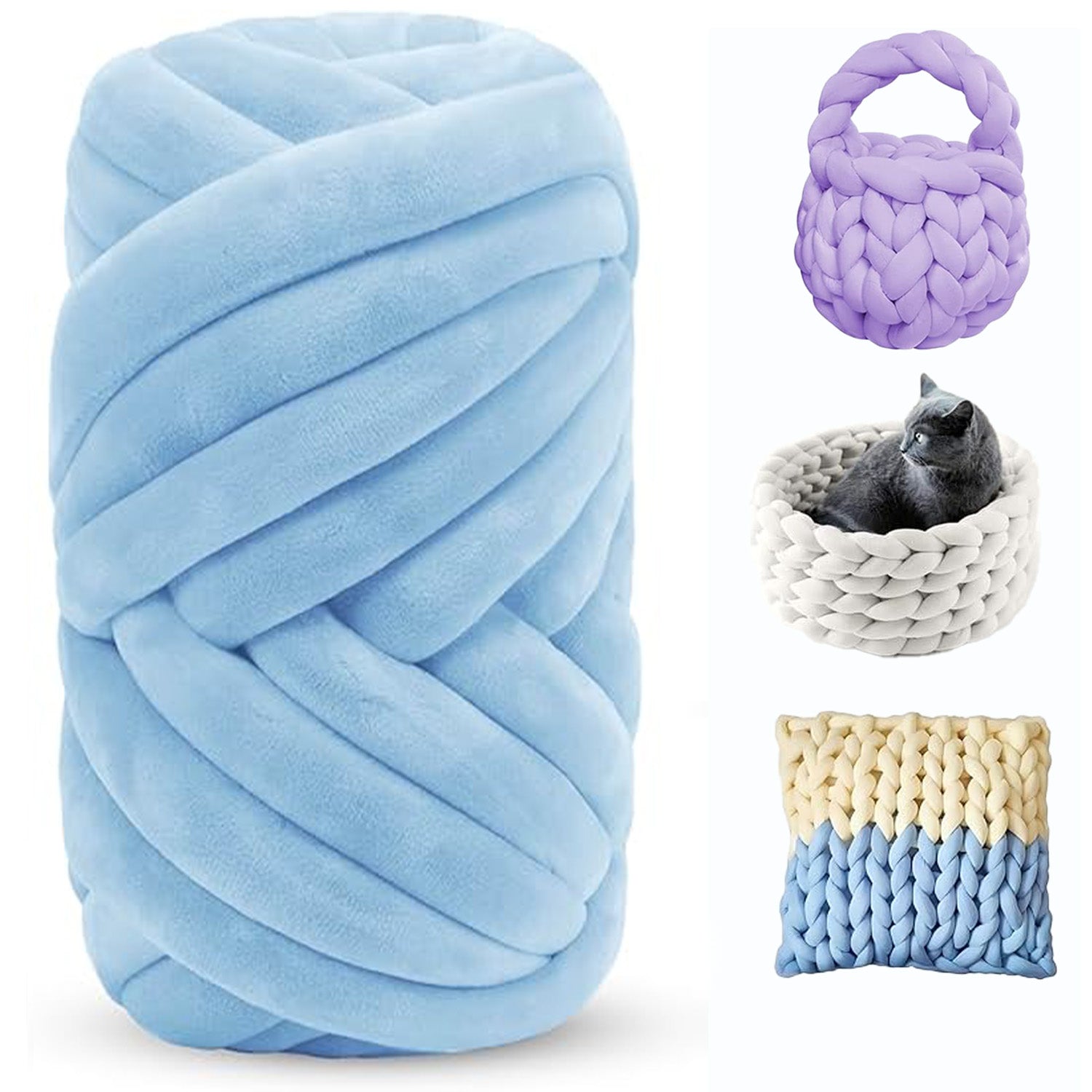 Chunky Yarn for Arm Knitting – Soft Jumbo Yarn for Blankets, Pillows & Pet Beds | Cozy & Durable - KnitFirst