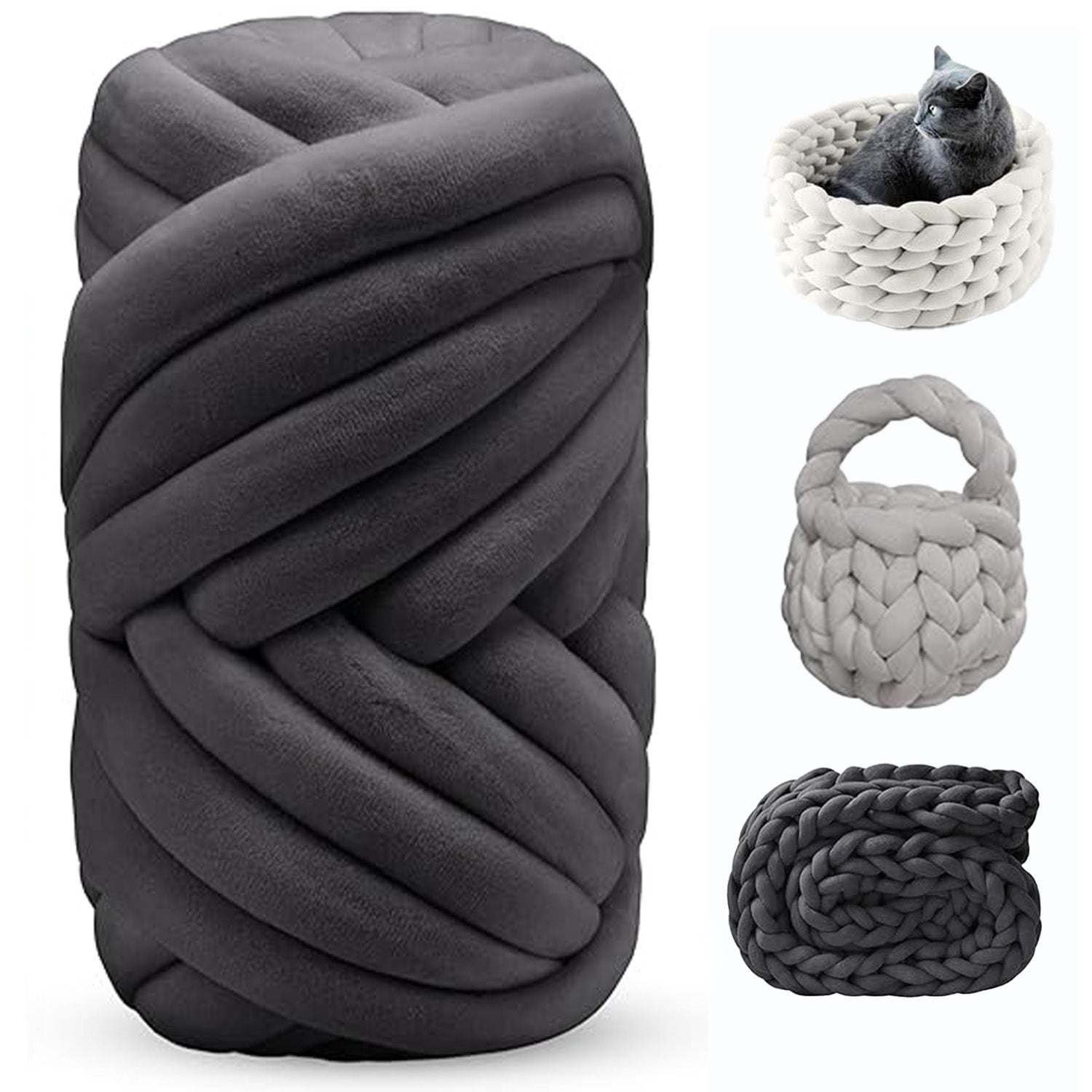 Chunky Yarn for Arm Knitting – Soft Jumbo Yarn for Blankets, Pillows & Pet Beds | Cozy & Durable - KnitFirst