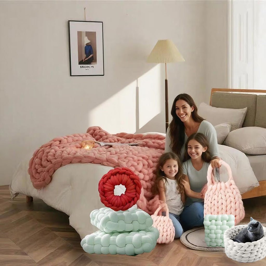 Chunky Yarn for Arm Knitting – Soft Jumbo Yarn for Blankets, Pillows & Pet Beds | Cozy & Durable - KnitFirst