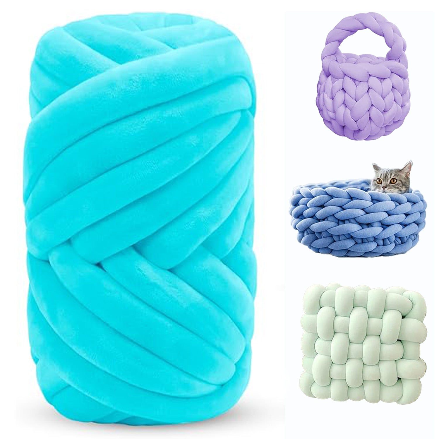 Chunky Yarn for Arm Knitting – Soft Jumbo Yarn for Blankets, Pillows & Pet Beds | Cozy & Durable - KnitFirst