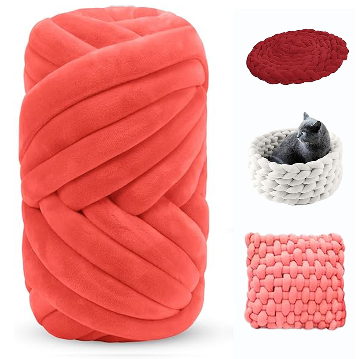 Chunky Yarn for Arm Knitting – Soft Jumbo Yarn for Blankets, Pillows & Pet Beds | Cozy & Durable - KnitFirst
