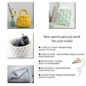 Chunky Yarn for Arm Knitting – Soft Jumbo Yarn for Blankets, Pillows & Pet Beds | Cozy & Durable - KnitFirst