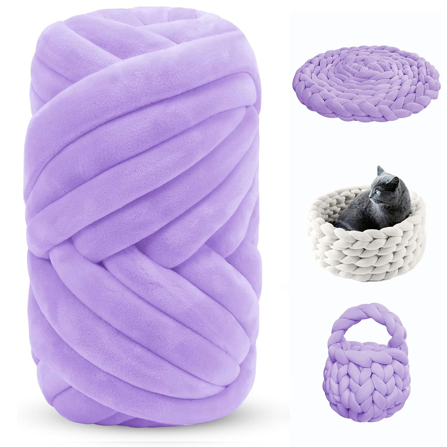 Chunky Yarn for Arm Knitting – Soft Jumbo Yarn for Blankets, Pillows & Pet Beds | Cozy & Durable - KnitFirst