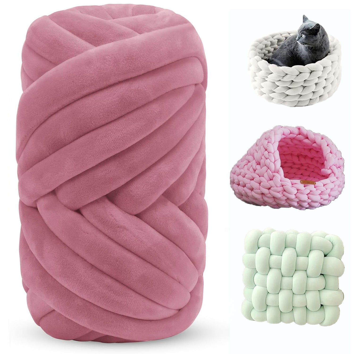 Chunky Yarn for Arm Knitting – Soft Jumbo Yarn for Blankets, Pillows & Pet Beds | Cozy & Durable - KnitFirst