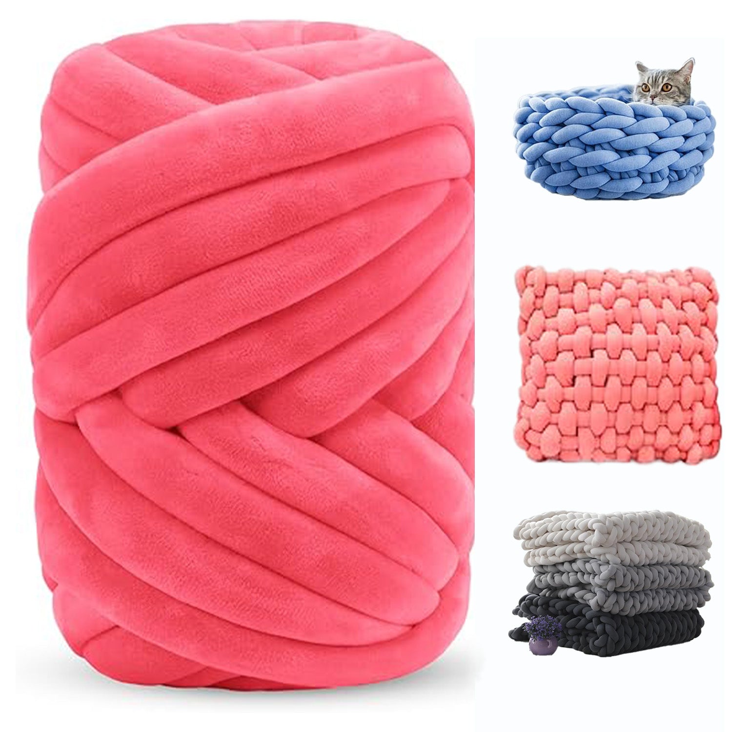 Chunky Yarn for Arm Knitting – Soft Jumbo Yarn for Blankets, Pillows & Pet Beds | Cozy & Durable - KnitFirst