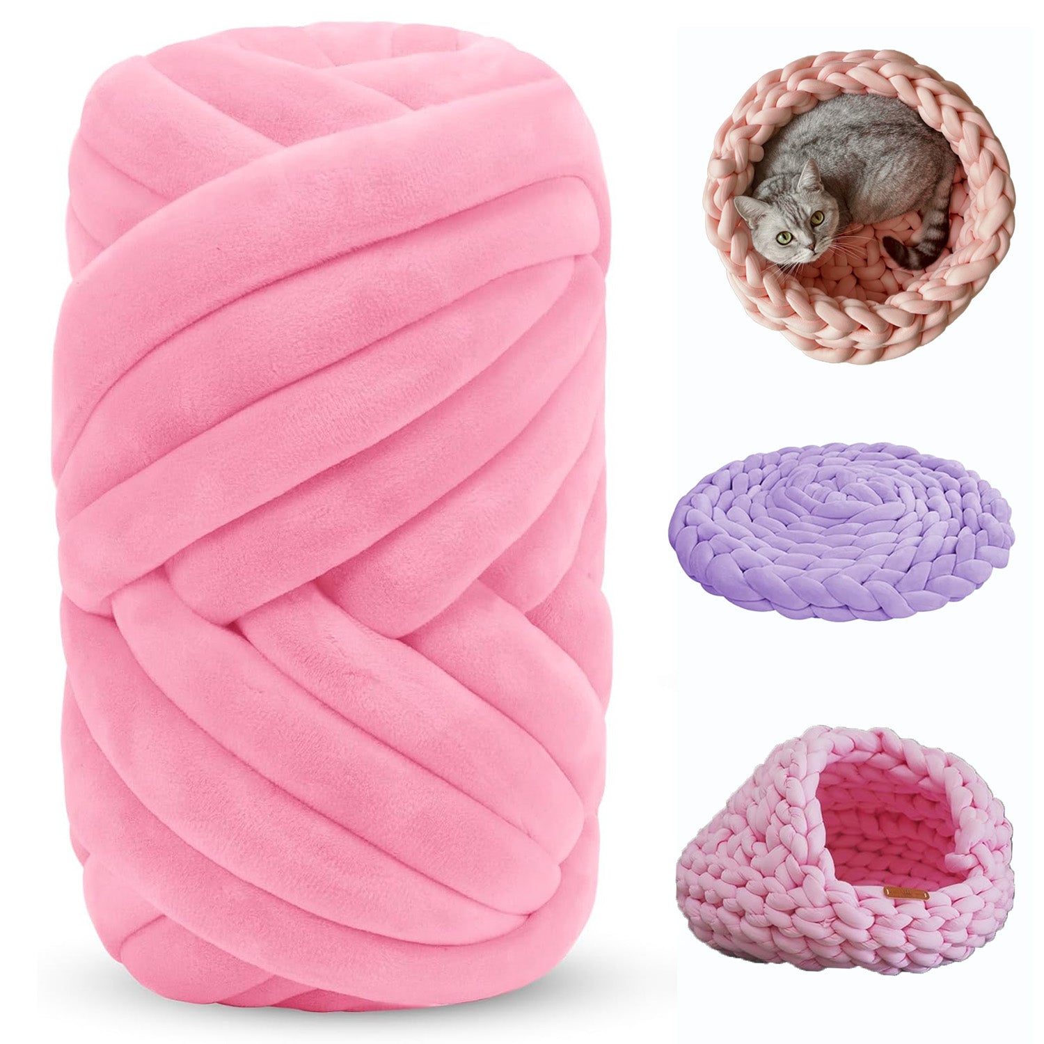 Chunky Yarn for Arm Knitting – Soft Jumbo Yarn for Blankets, Pillows & Pet Beds | Cozy & Durable - KnitFirst