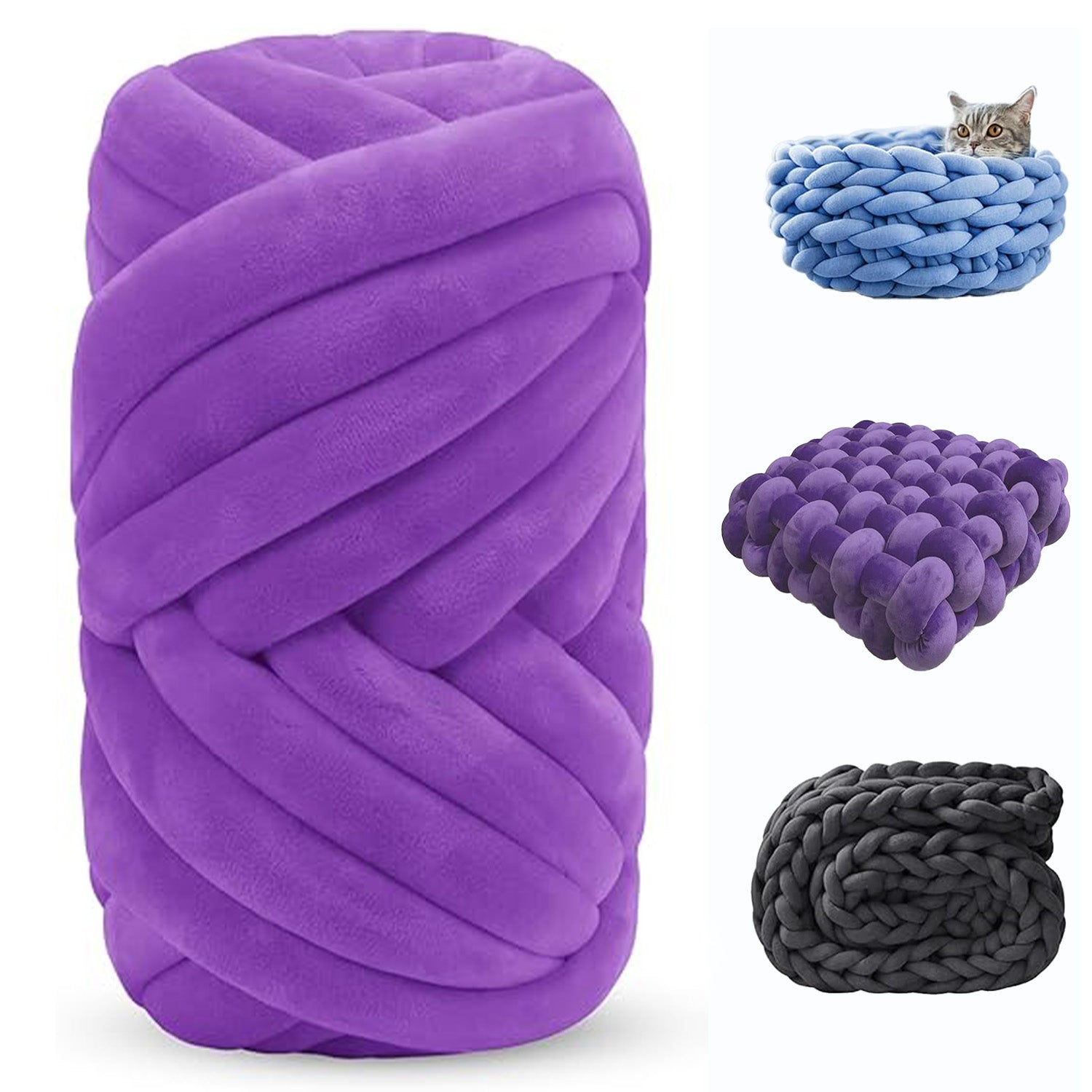 Chunky Yarn for Arm Knitting – Soft Jumbo Yarn for Blankets, Pillows & Pet Beds | Cozy & Durable - KnitFirst