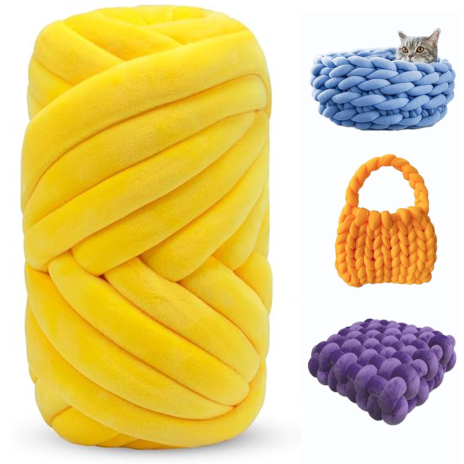 Chunky Yarn for Arm Knitting – Soft Jumbo Yarn for Blankets, Pillows & Pet Beds | Cozy & Durable - KnitFirst