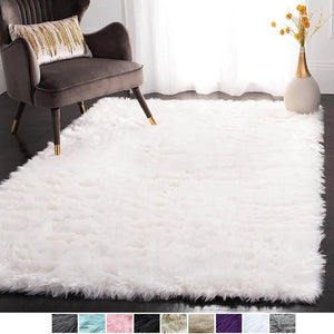 Customized Extra Large Luxe Faux Sheepskin Fur Rug - KnitFirst