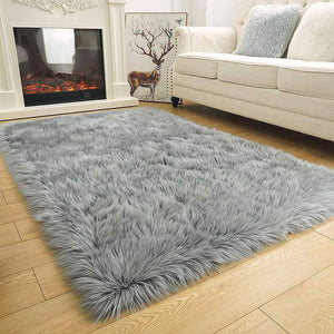 Customized Extra Large Luxe Faux Sheepskin Fur Rug - KnitFirst