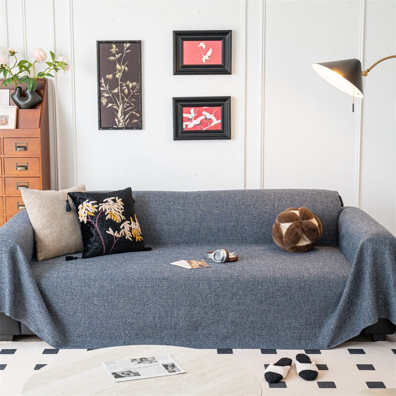 ﻿ ﻿ ﻿ Linen Couch Cover Sofa Covers Washable Reversible Couch Protector for Dogs Sofa Towel Sofa Slipcovers Sofa Covers ﻿ - KnitFirst