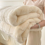Luxury Jacquard Lattice Faux Fur Throw Blanket, Soft and Warm Thick Furry Throw Blankets - KnitFirst
