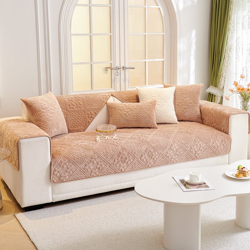 Sectional Couch Cover, Anti - Slip Sofa Slipcover for Pets Kids - Furniture Protector Sofa Covers - KnitFirst