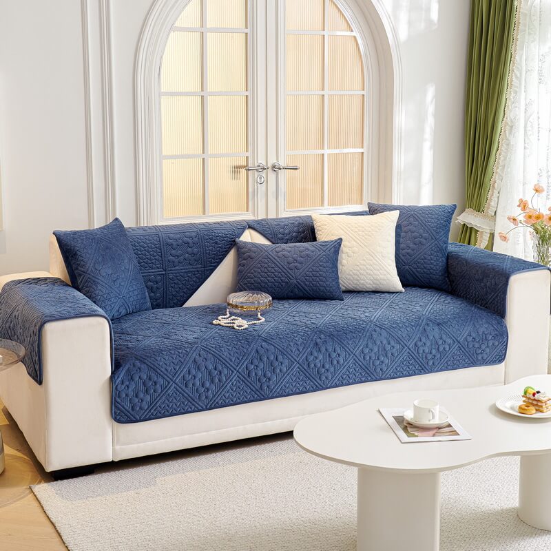 Sectional Couch Cover, Anti - Slip Sofa Slipcover for Pets Kids - Furniture Protector Sofa Covers - KnitFirst