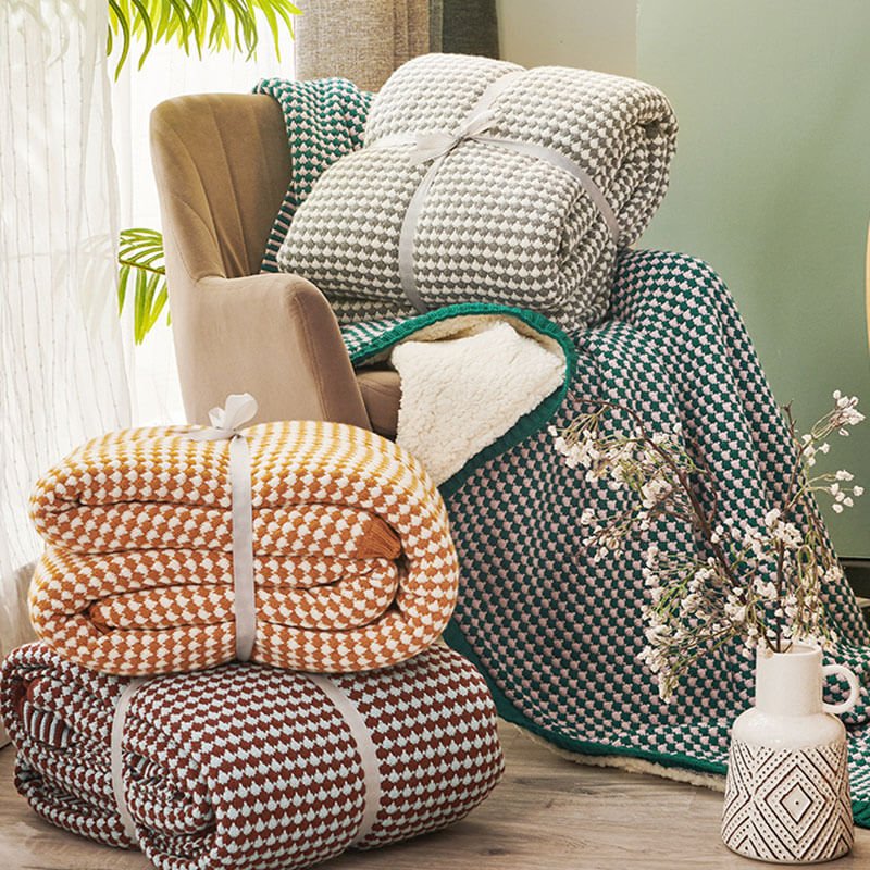 Sherpa Wool Chunky Knit Blanket - KnitFirst