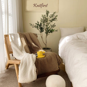 Sherpa Wool Chunky Knit Blanket - KnitFirst