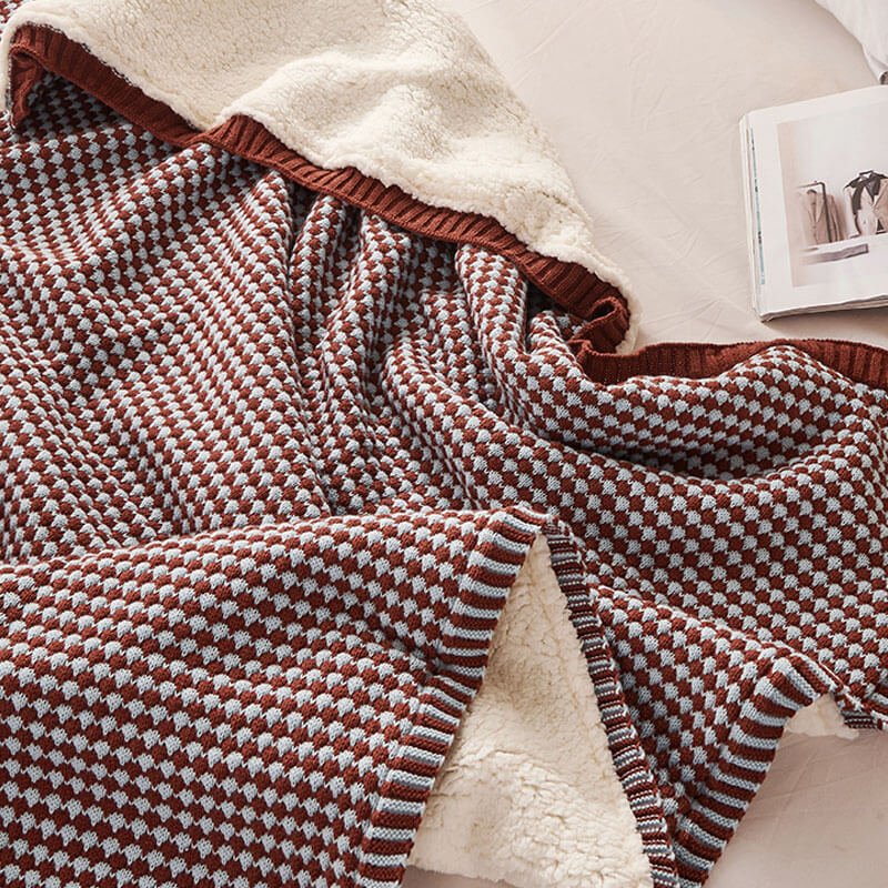 Sherpa Wool Chunky Knit Blanket - KnitFirst