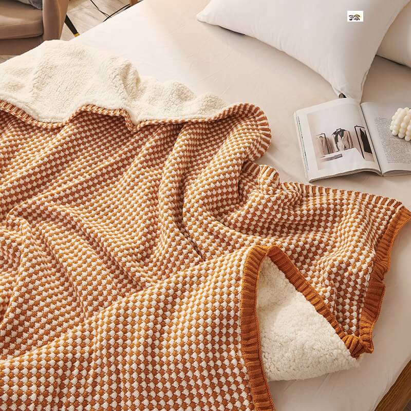 Sherpa Wool Chunky Knit Blanket - KnitFirst