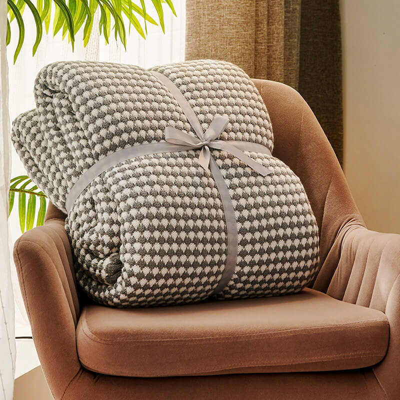 Sherpa Wool Chunky Knit Blanket - KnitFirst
