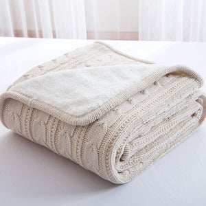 Sherpa Wool Chunky Knit Blanket - KnitFirst