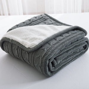 Sherpa Wool Chunky Knit Blanket - KnitFirst