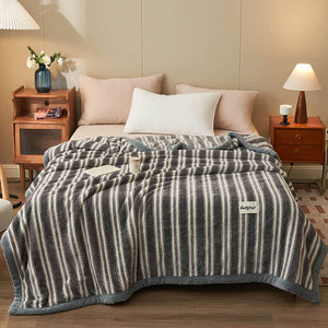 Soft Fleece Checkered Throw Blanket - KnitFirst