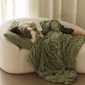 Soft Throw Blanket - Ultra Plush Faux Fur Blanket - KnitFirst