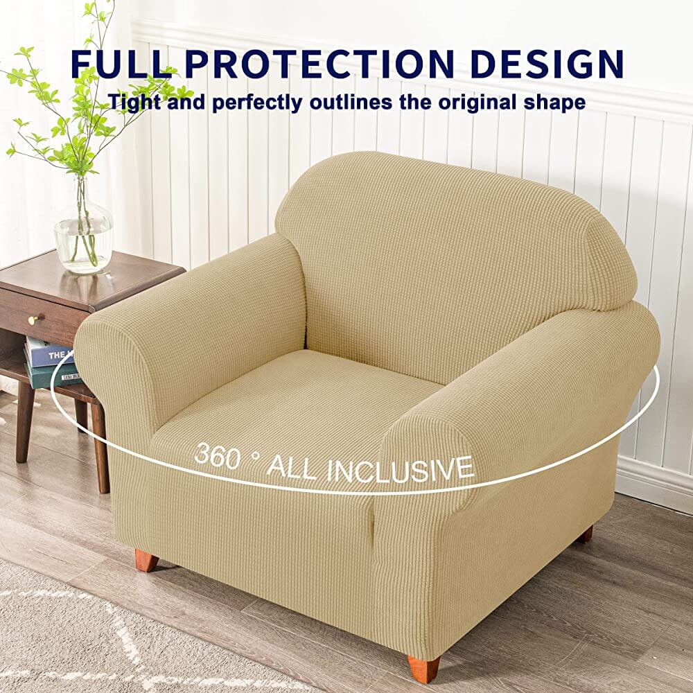 Stretch Jacquard Sofa Slipcover - KnitFirst