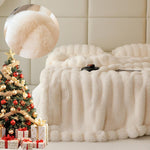 Super Soft Faux Fur Throw Blanket Soft Plush Fluffy Blanket for Couch - KnitFirst