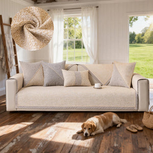 Thick Linen Anti-Slip Couch Protector, Sectional Sofa Cover, Sofa Arm – KnitFirst