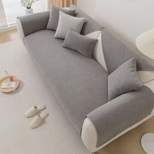 Thick Linen Anti - Slip Grip Sofa and Couch Protector, Sectional Sofa Cover, Sofa Arm Covers - KnitFirst