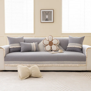 Washable Linen Couch Cover,Sectional Couch Covers,Anti - Slip Sofa Slipcovers for Dogs ﻿ - KnitFirst