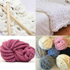Chunky 100% Merino Wool Yarn for Chunky Knit Blanket, DIY Knitting