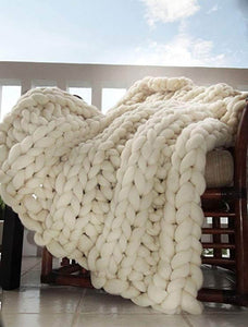 Chunky Knit Throw Blanket