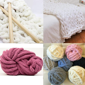 250g Chenille Thick Chunky Yarn For Knitting Merino Wool Yarn 2cm Thick Yarns For Hand knitting Blanket Crochet Nest - KnitFirst