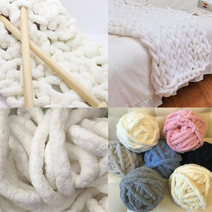 250g Chenille Thick Chunky Yarn For Knitting Merino Wool Yarn 2cm Thick Yarns For Hand knitting Blanket Crochet Nest - KnitFirst