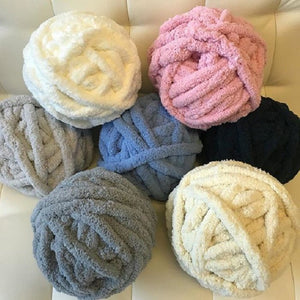 250g Chenille Thick Chunky Yarn For Knitting Merino Wool Yarn 2cm Thick Yarns For Hand knitting Blanket Crochet Nest - KnitFirst