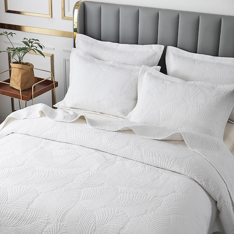 3-Piece Cotton Quilt Sets with Pillow Shams