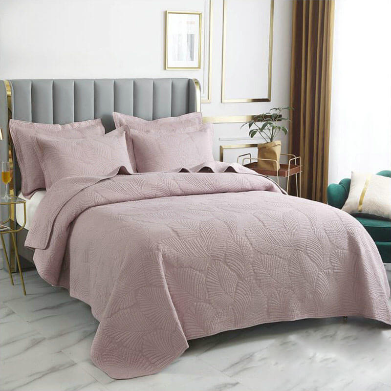 3 - Piece Cotton Quilt Sets with Pillow Shams - KnitFirst
