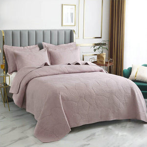 3 - Piece Cotton Quilt Sets with Pillow Shams - KnitFirst