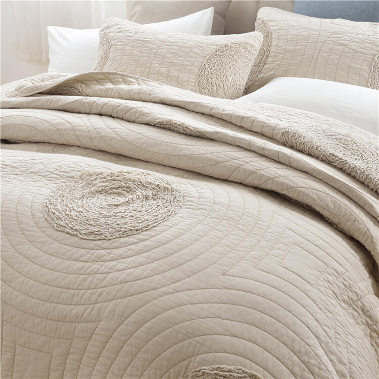 3 - Piece Cotton Quilt Sets with Pillow Shams - KnitFirst