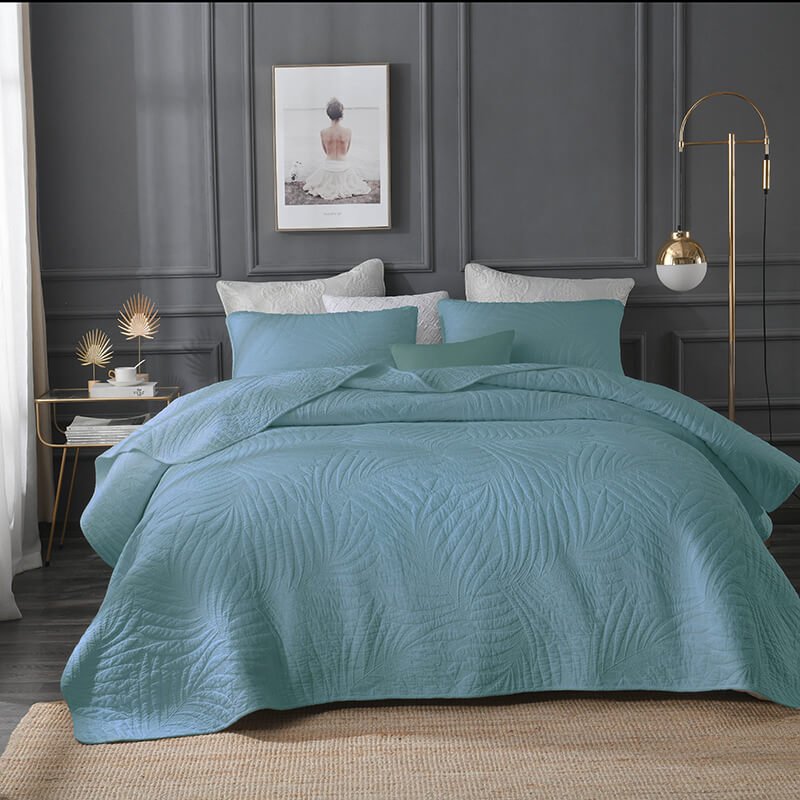 3 - Piece Cotton Quilt Sets with Pillow Shams - KnitFirst